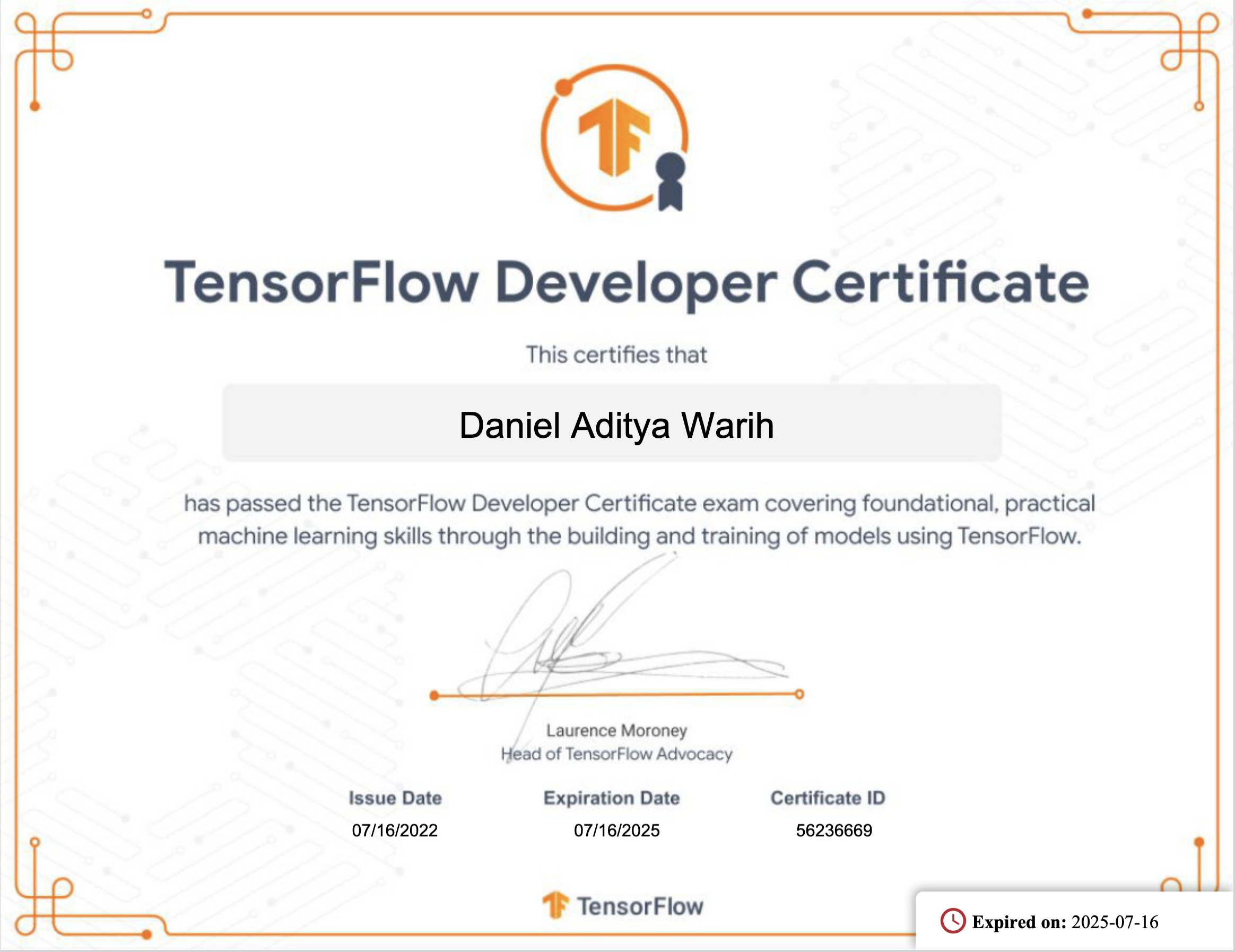 Tensorflow Developer